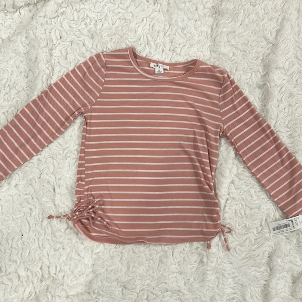 Girls Ally B long sleeve pink shirt.